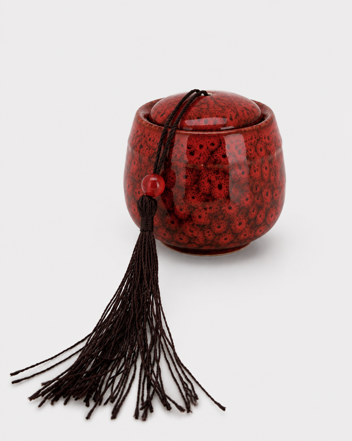 Mini urn met kwastje - Rood